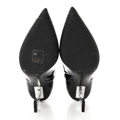 Saint Laurent Patent Opyum Ankle Booties 37 Black 6 of 12