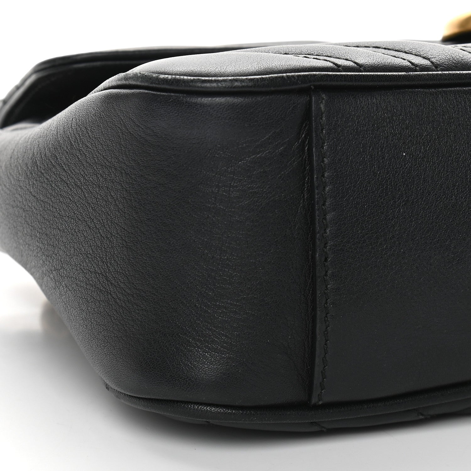 Gucci Calfskin Matelasse Small GG Marmont Shoulder Bag Black 5 of 10