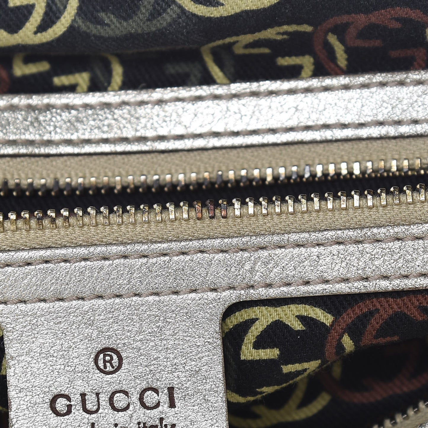 Metallic Calfskin Small Britt Boston Gold