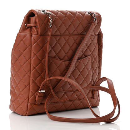 Chanel Lambskin Quilted Large Urban Spirit Backpack Brown 3 of 10