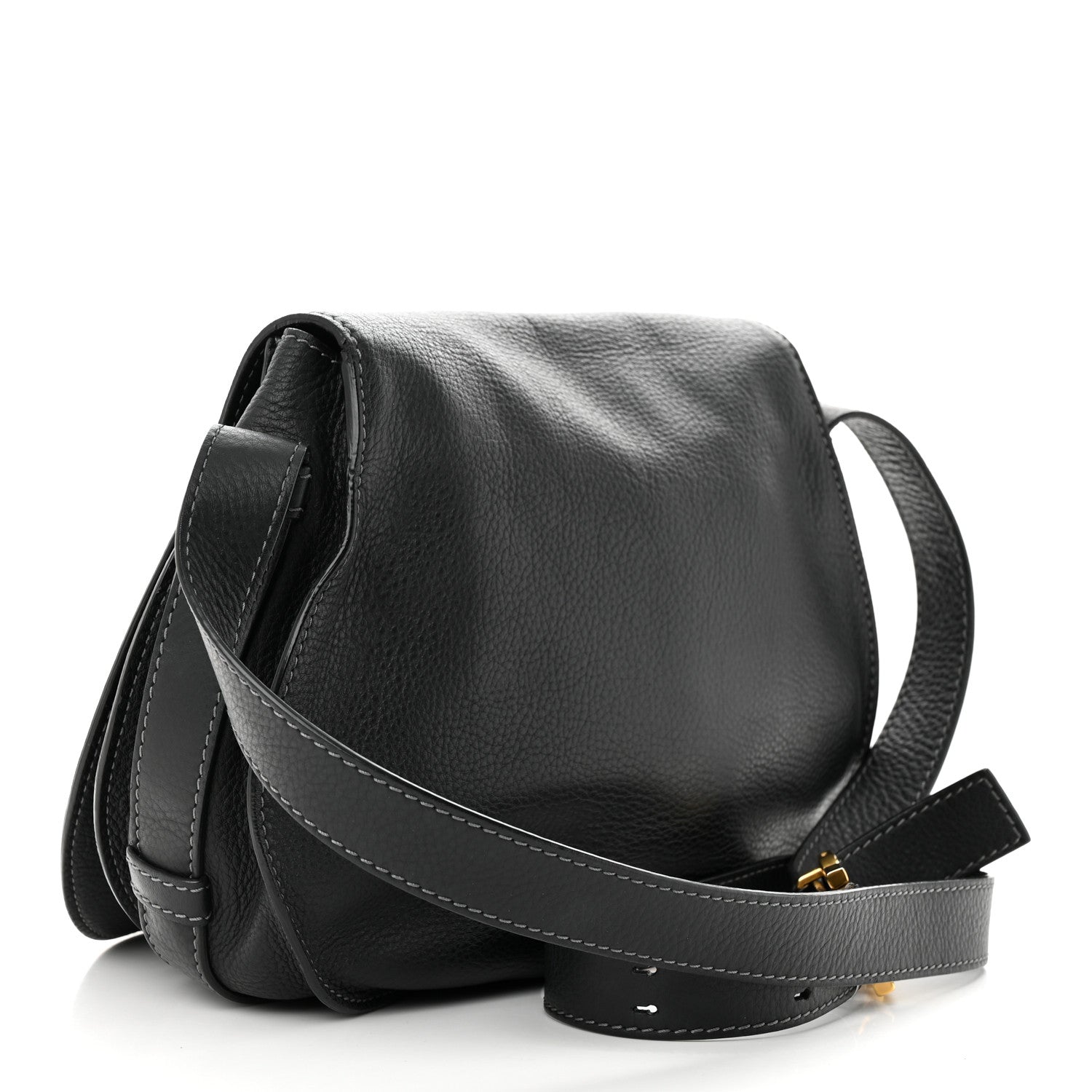 Chloe Calfskin Medium Marcie Round Crossbody Bag Black 3 of 11