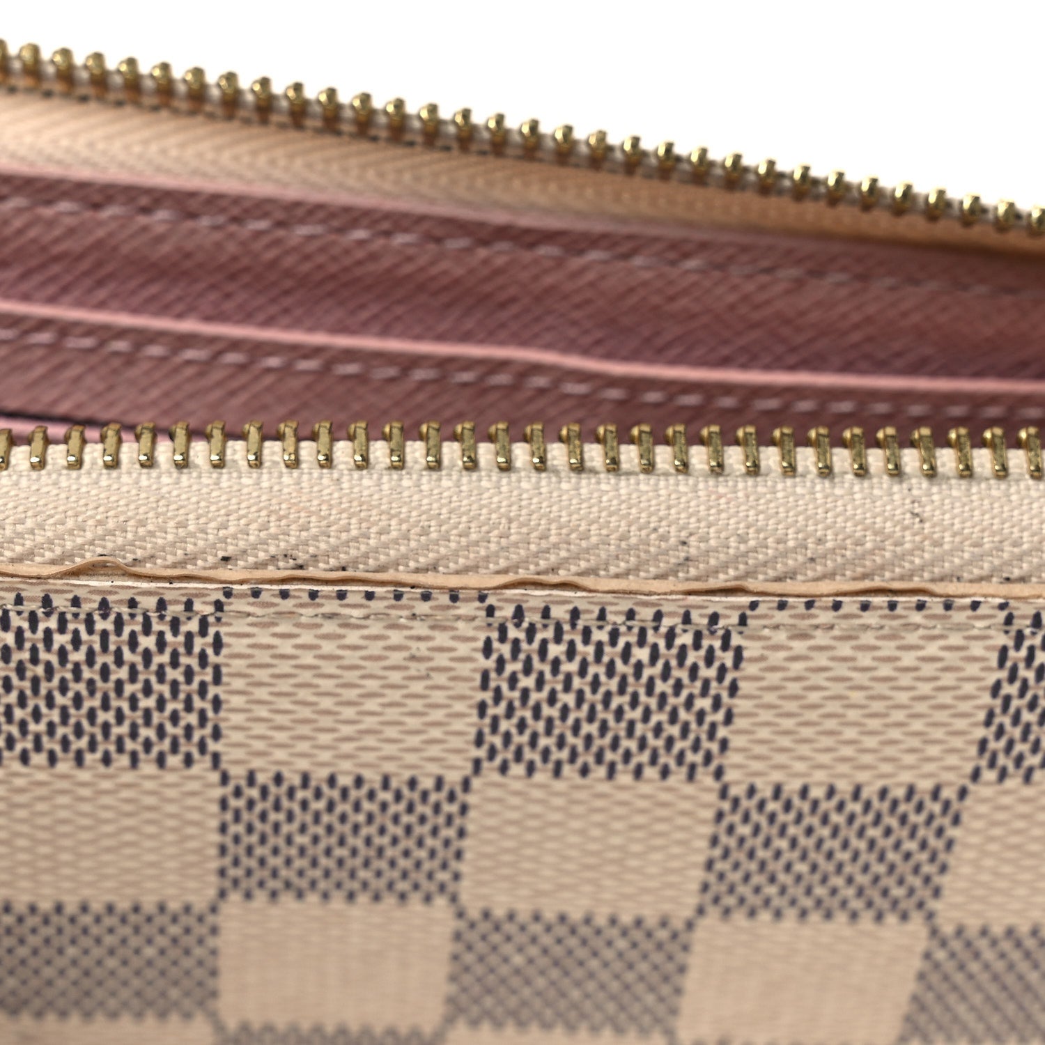 Louis Vuitton Damier Azur Clemence Wallet Rose Ballerine 8 of 9