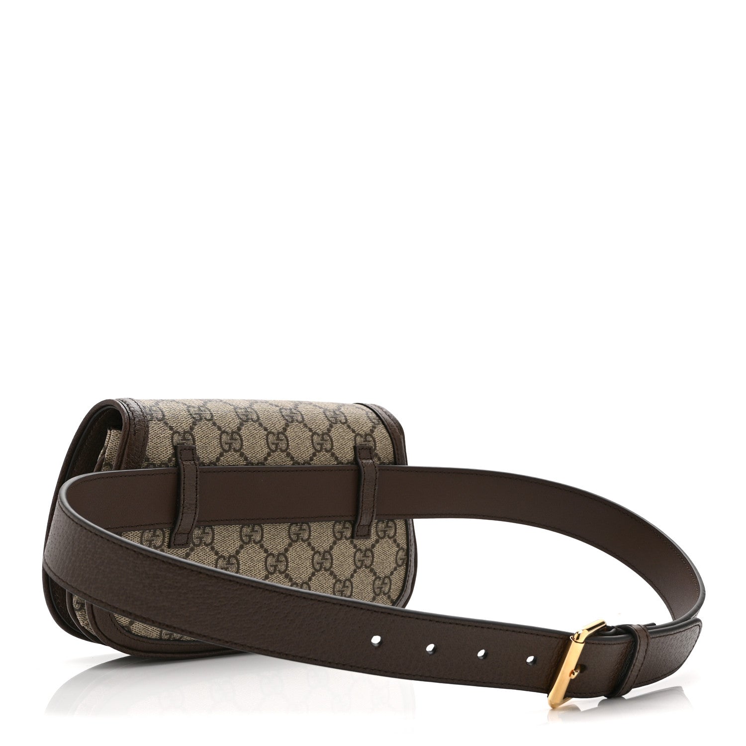 Gucci GG Supreme Monogram Textured Dollar Calfskin Blondie Belt Bag 85 34 Beige Ebony New Acero 3 of 10