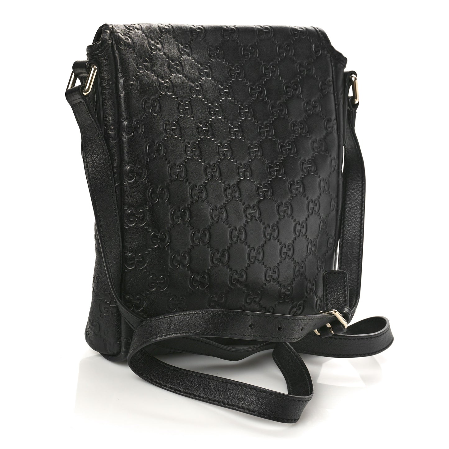 Guccissima Small Flap Messenger Bag Black