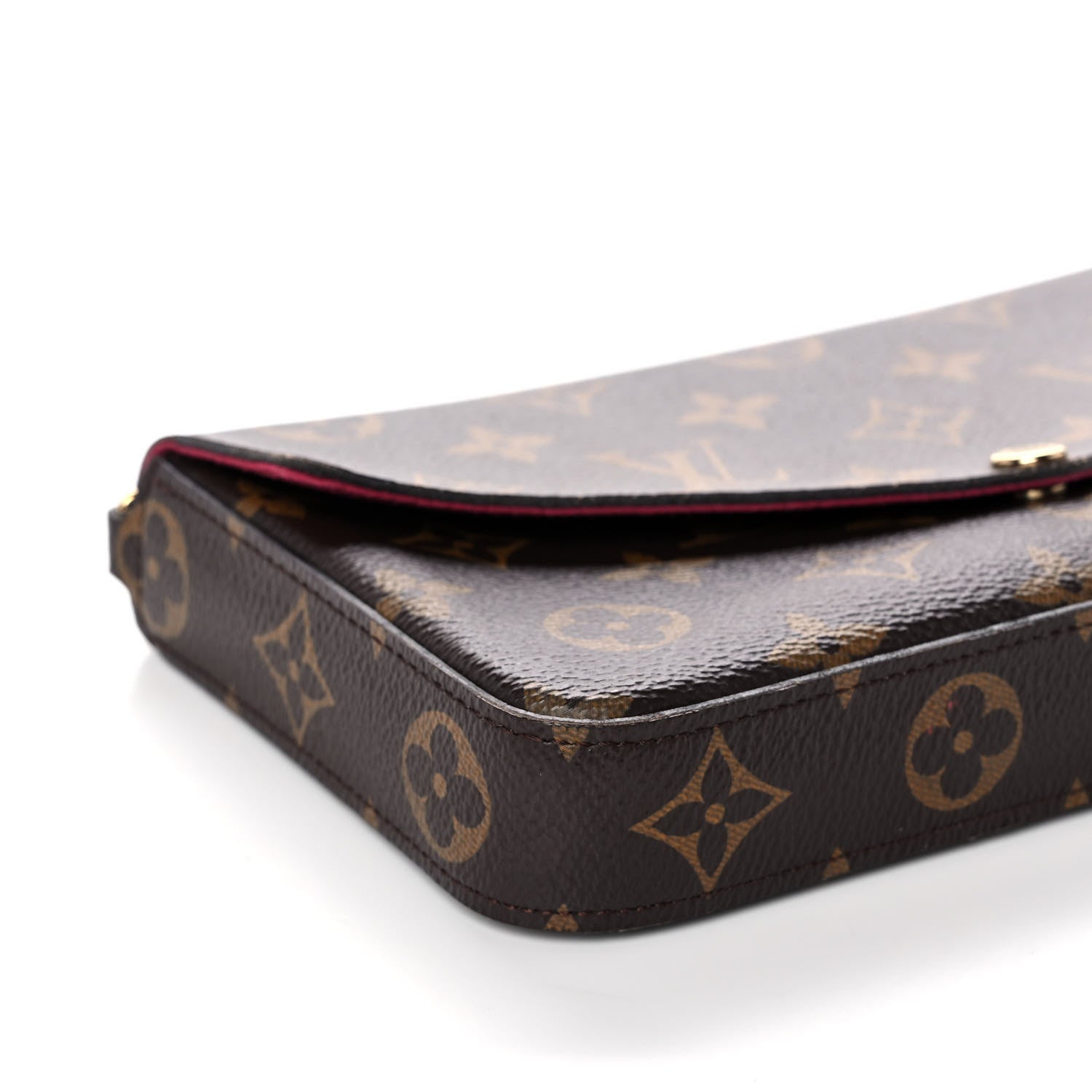 Louis Vuitton Monogram Pochette Felicie Chain Wallet Fuchsia 8 of 9