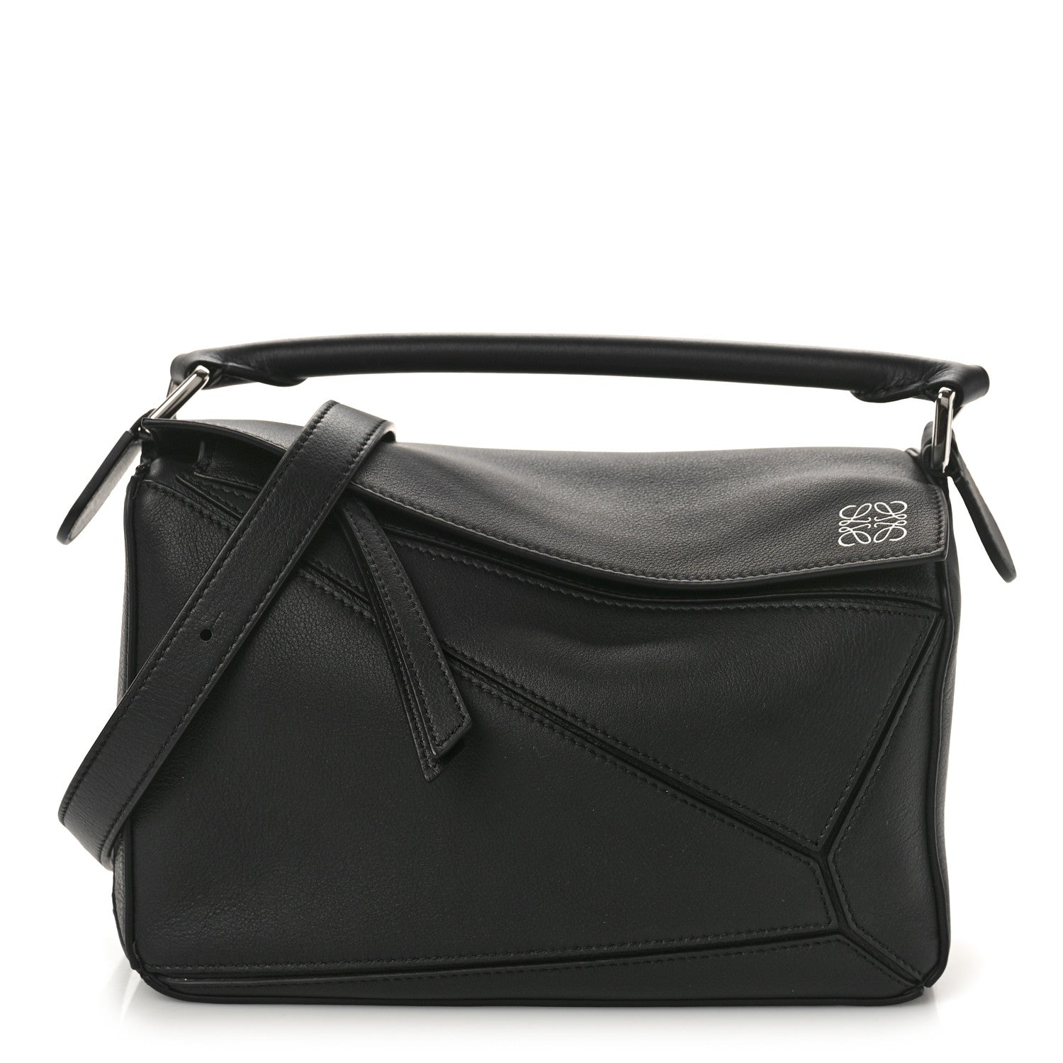 Loewe Calfskin Small Puzzle Bag Black 1 of 9