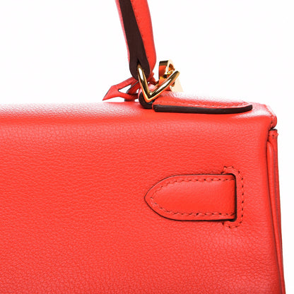 Hermes Evercolor Kelly Retourne 28 Rouge Tomate 17 of 28