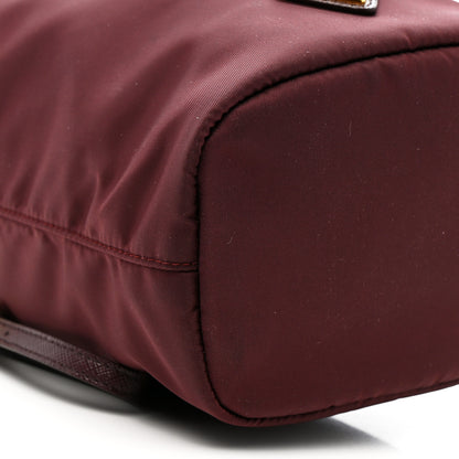 Prada Nylon Vela Drawstring Wristlet Pouch Bordeaux 9 of 10