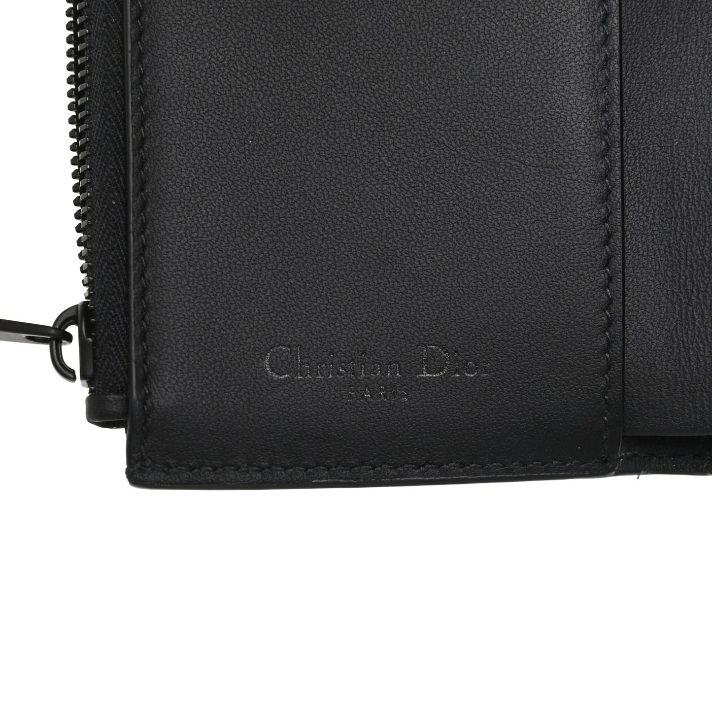 Ultra Matte Calfskin Saddle Lotus Wallet Black