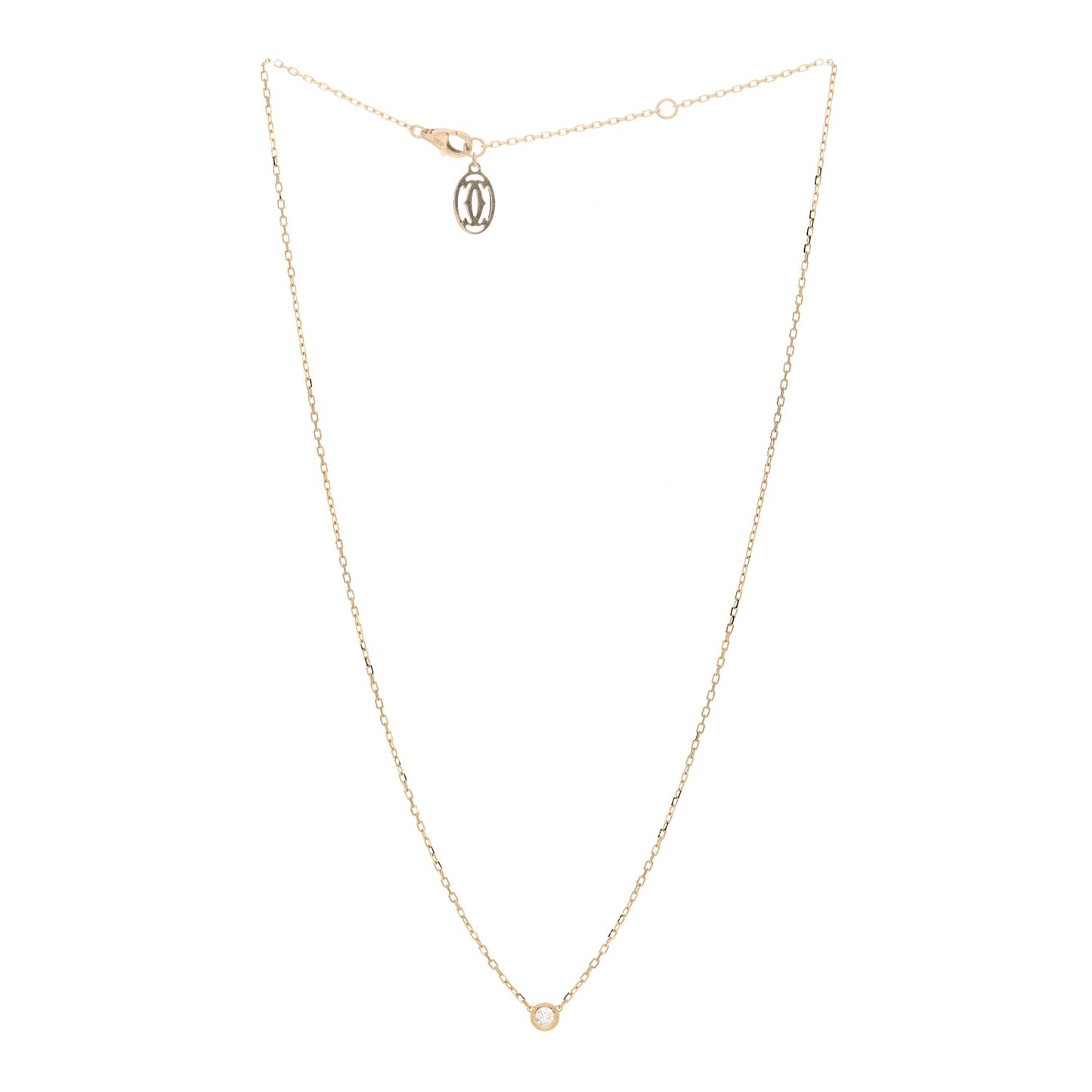 18K Yellow Gold Diamond SM D'Amour Pendant Necklace