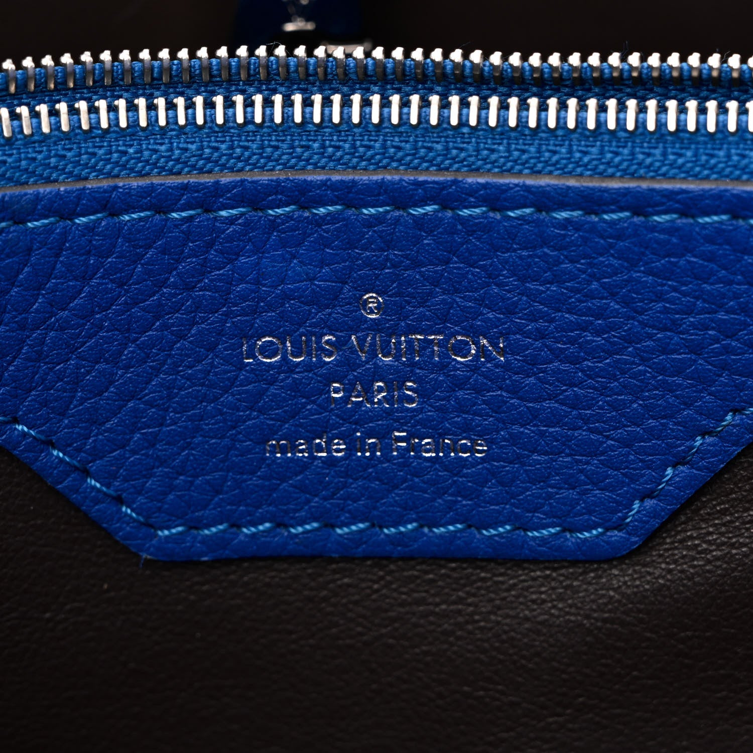 Louis Vuitton Taurillon Capucines MM Royal Blue 6 of 9