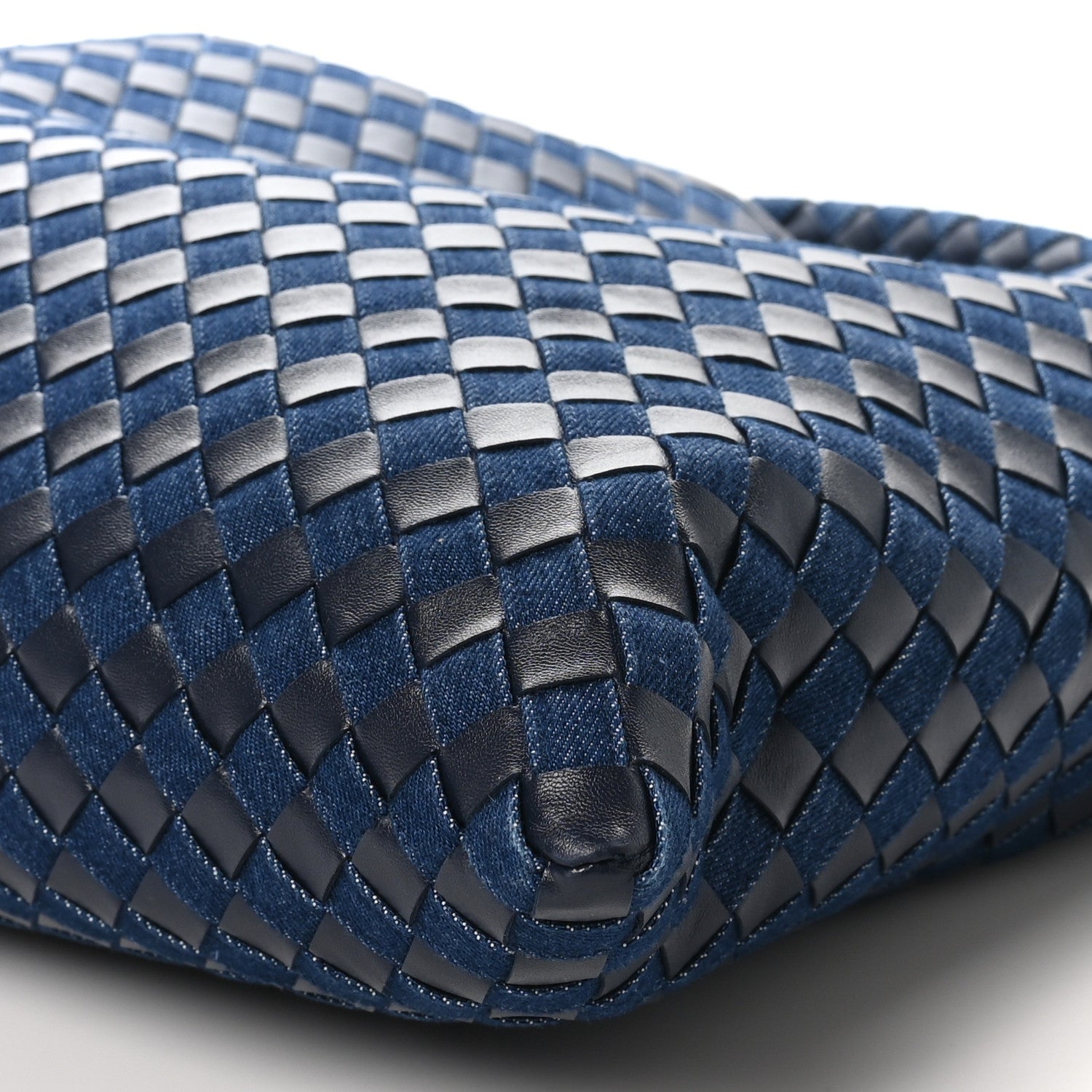Bottega Veneta Denim Nappa Intrecciato Large Hop Abyss Indigo 9 of 9