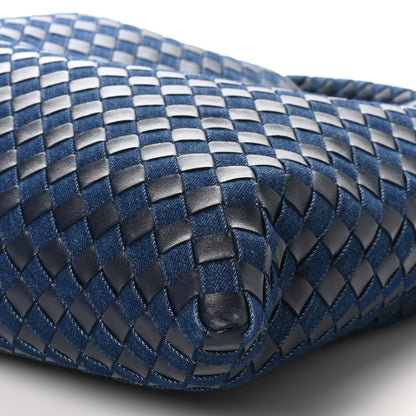 Bottega Veneta Denim Nappa Intrecciato Large Hop Abyss Indigo 9 of 9