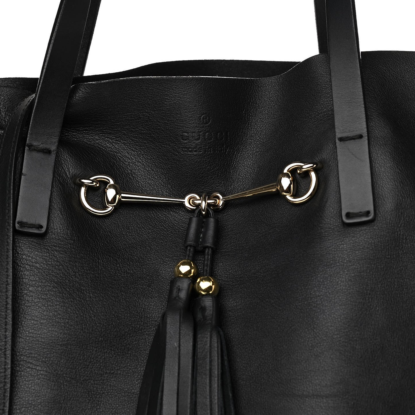 Calfskin Large Horsebit Tote Black
