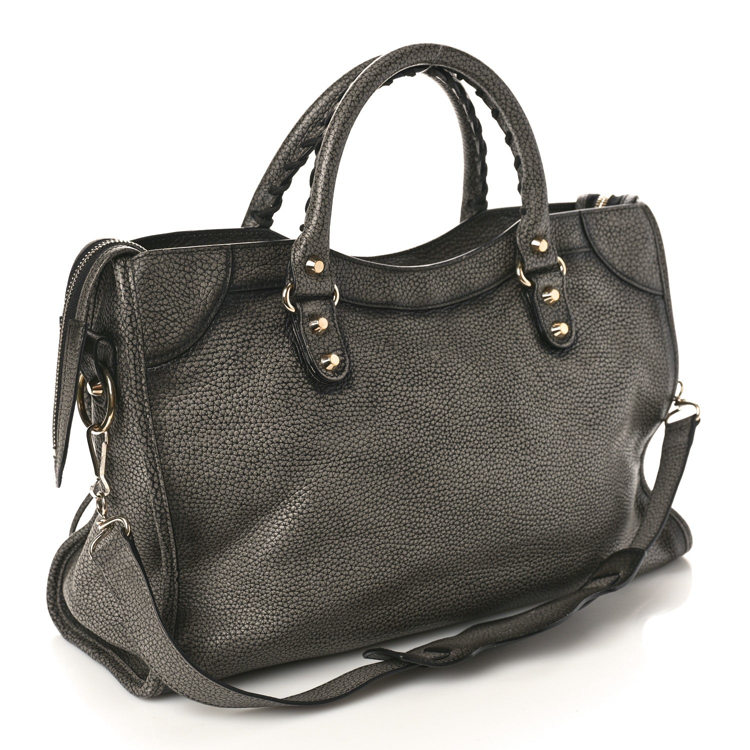 Balenciaga Grained Calfskin Classic Gold Hardware City Ombre Grey Gradient 3 of 13