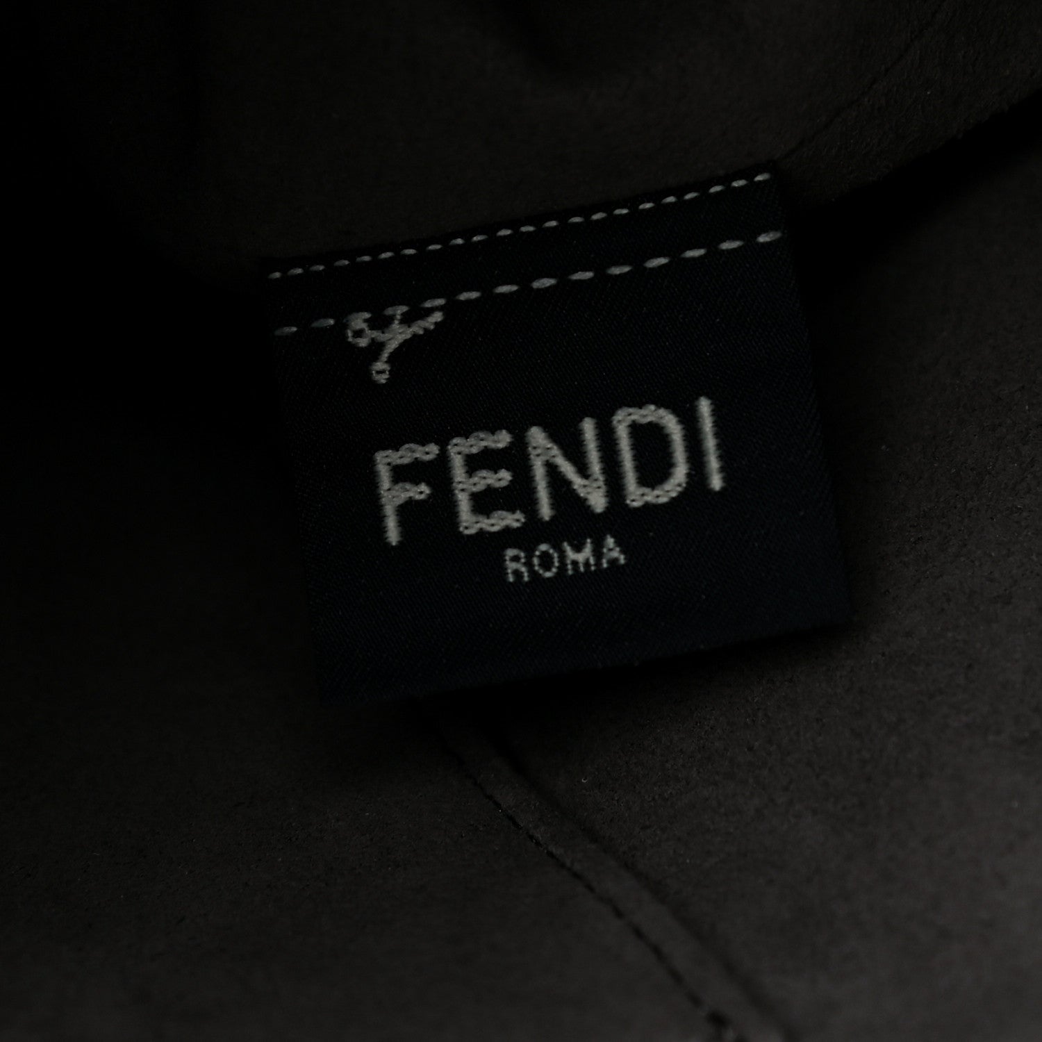 Fendi Vitello Century Matte F is Fendi Stamp Patch Bi-Color Grande Mon Tresor Bucket Bag Black Maya Fragola 7 of 12