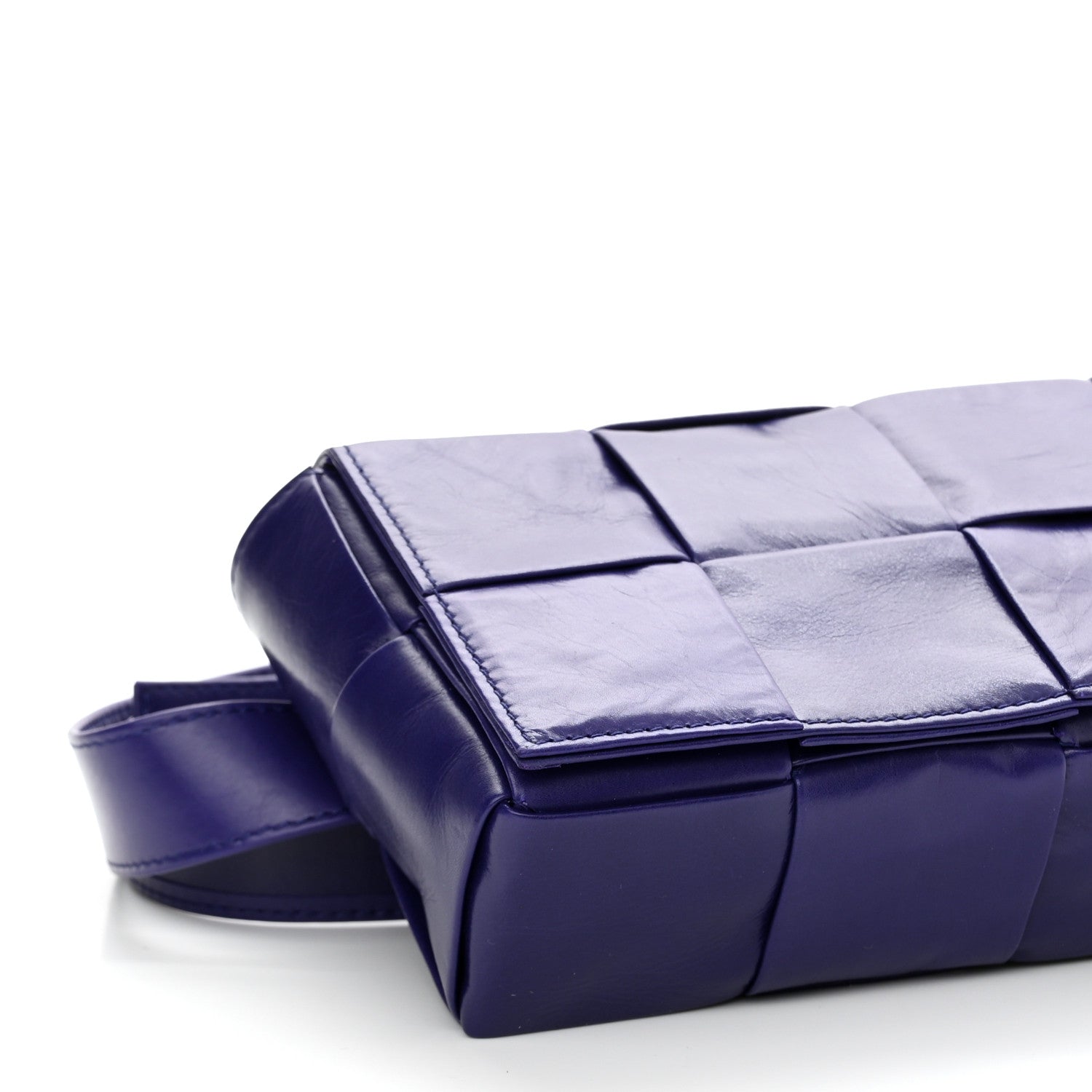 Bottega Veneta Paper Calfskin Intrecciato Cassette Belt Bag Purple 10 of 11