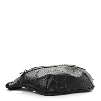 Gucci Calfskin GG Tennis Embossed Belt Bag Black 3 of 10