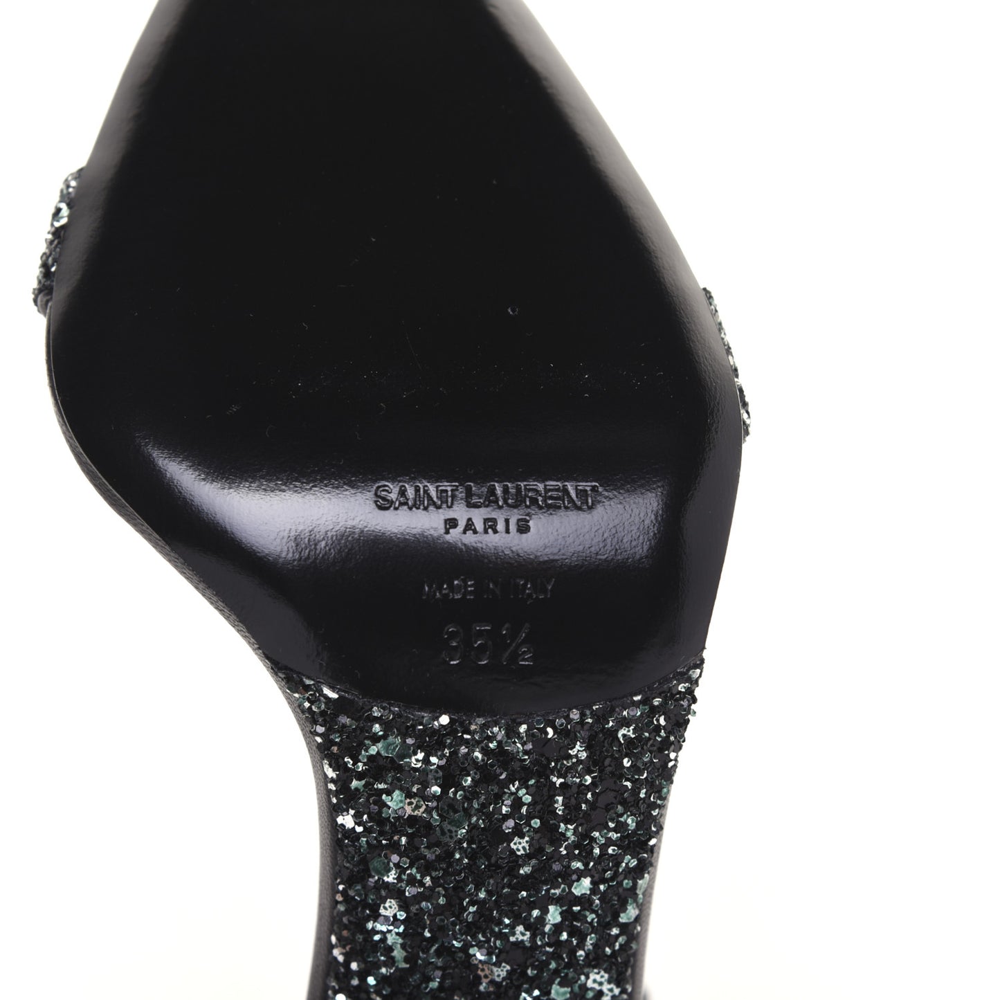 Glitter Amber 105 Ankle Strap Sandals 35.5 Black