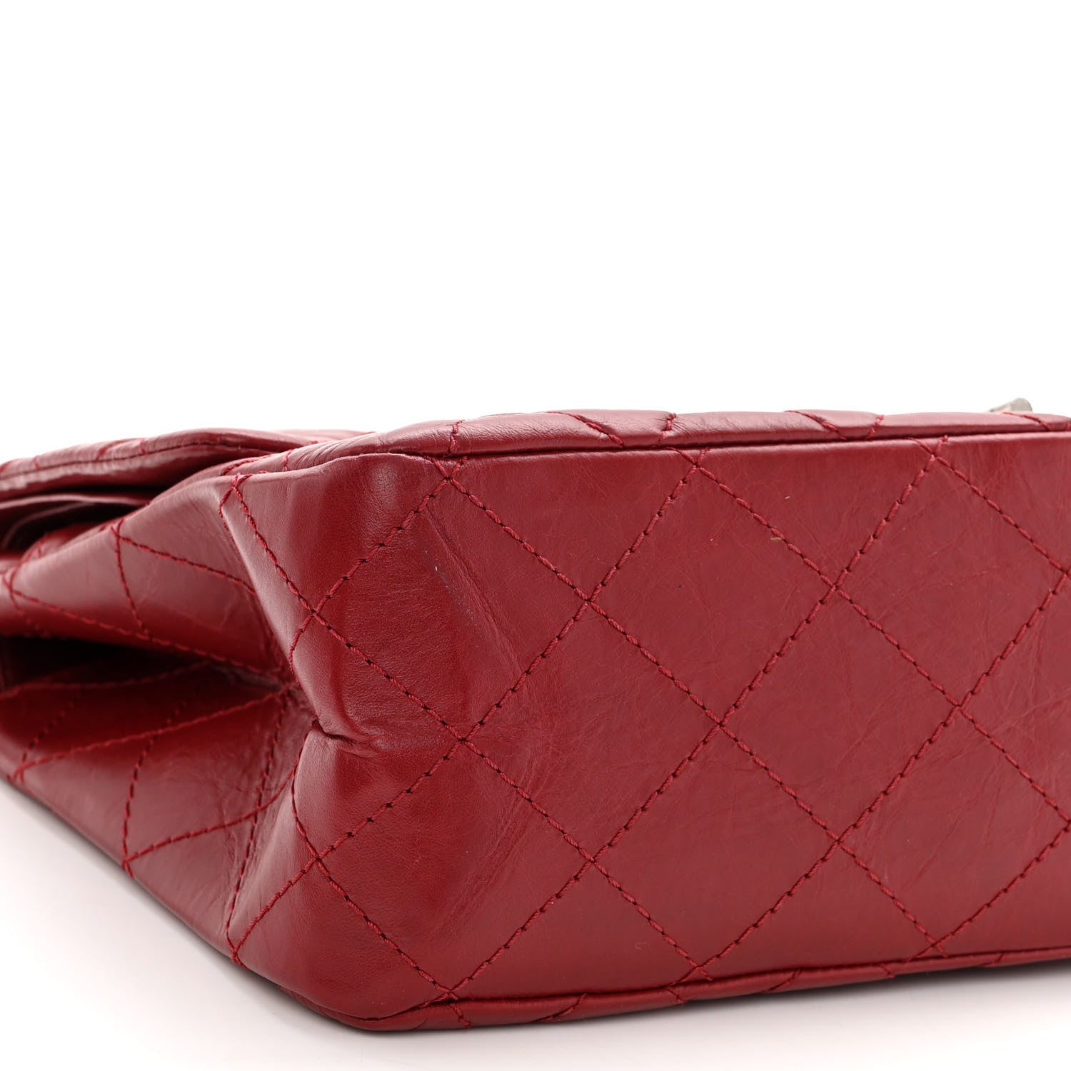 Chanel Aged Calfskin Quilted 2.55 Reissue 227 Flap Red 8 of 10