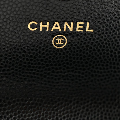 Chanel Caviar Quilted Crystal CC Flap Card Holder Black 7 of 9