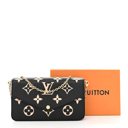 Louis Vuitton Empreinte Monogram Giant Felicie Pochette Black Beige 14 of 14