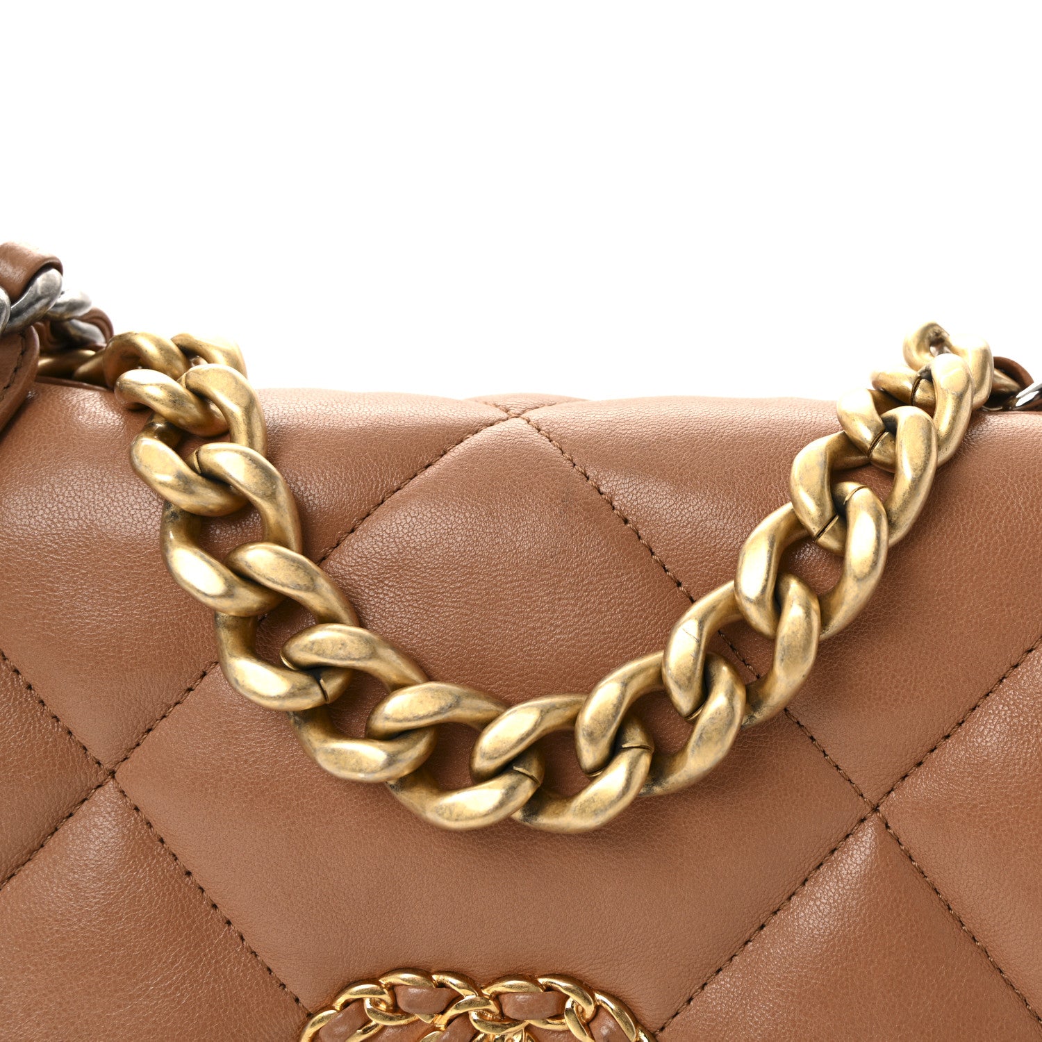 Chanel Lambskin Quilted Medium Chanel 19 Flap Brown 8 of 10