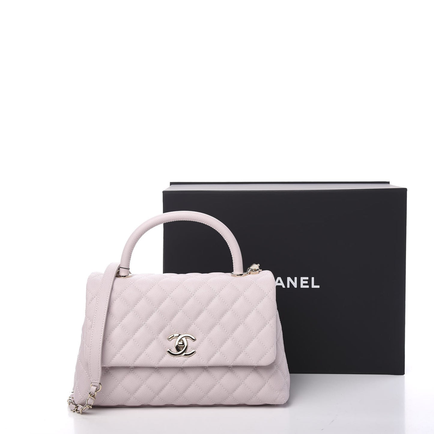 Caviar Quilted Small Coco Handle Flap Lilas Lilac