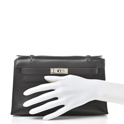 Hermes Swift Kelly Pochette Clutch Black 2 of 14