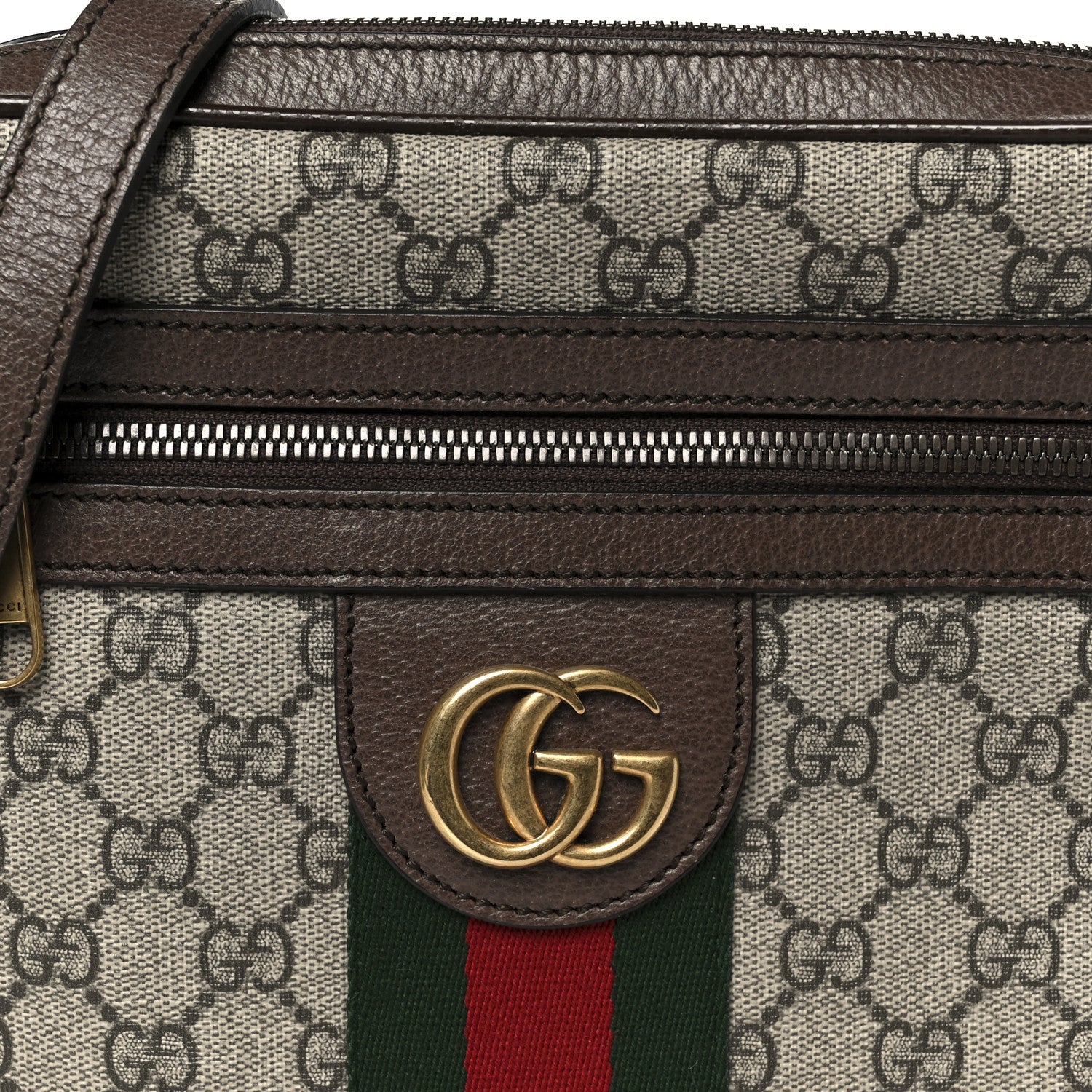 Gucci GG Supreme Monogram Web Small Ophidia Messenger Bag Brown 9 of 11