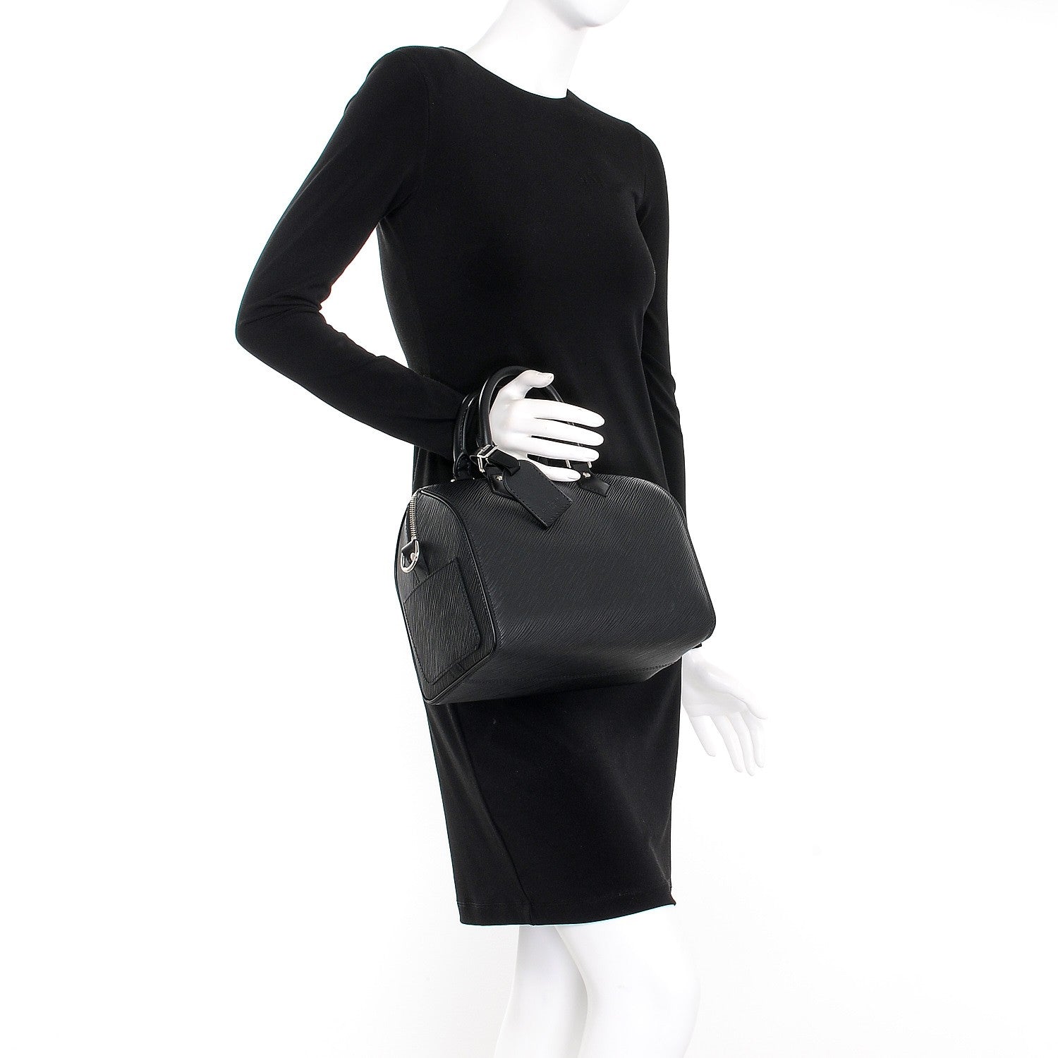 Louis Vuitton Epi Speedy Bandouliere 25 Black 2 of 8