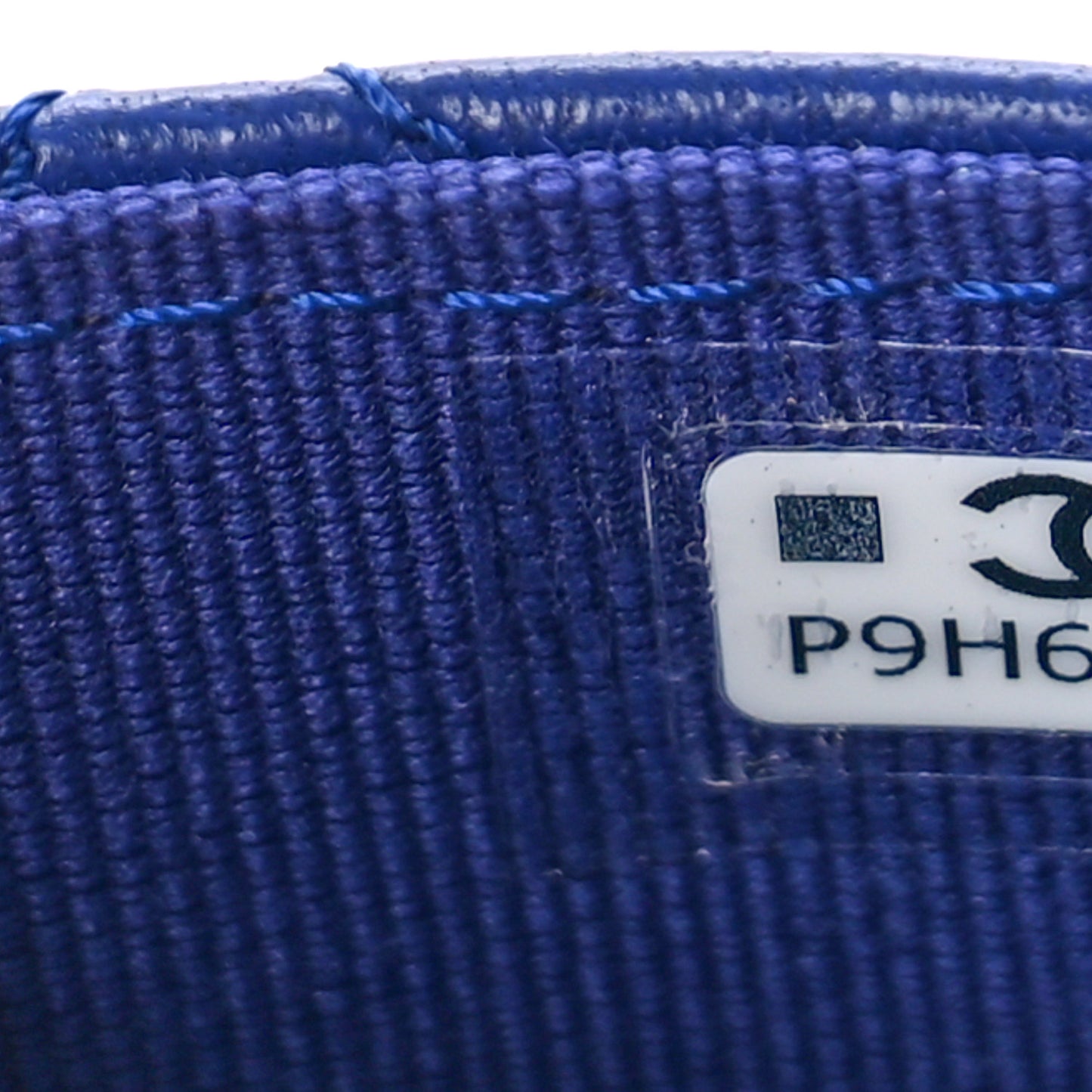 Lambskin Quilted Flap Card Holder Wallet Blue