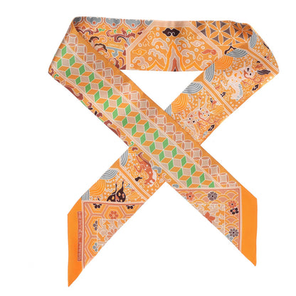 Hermes Silk Collections Imperiales Twilly Bouton D'Or Miel Vert 1 of 4