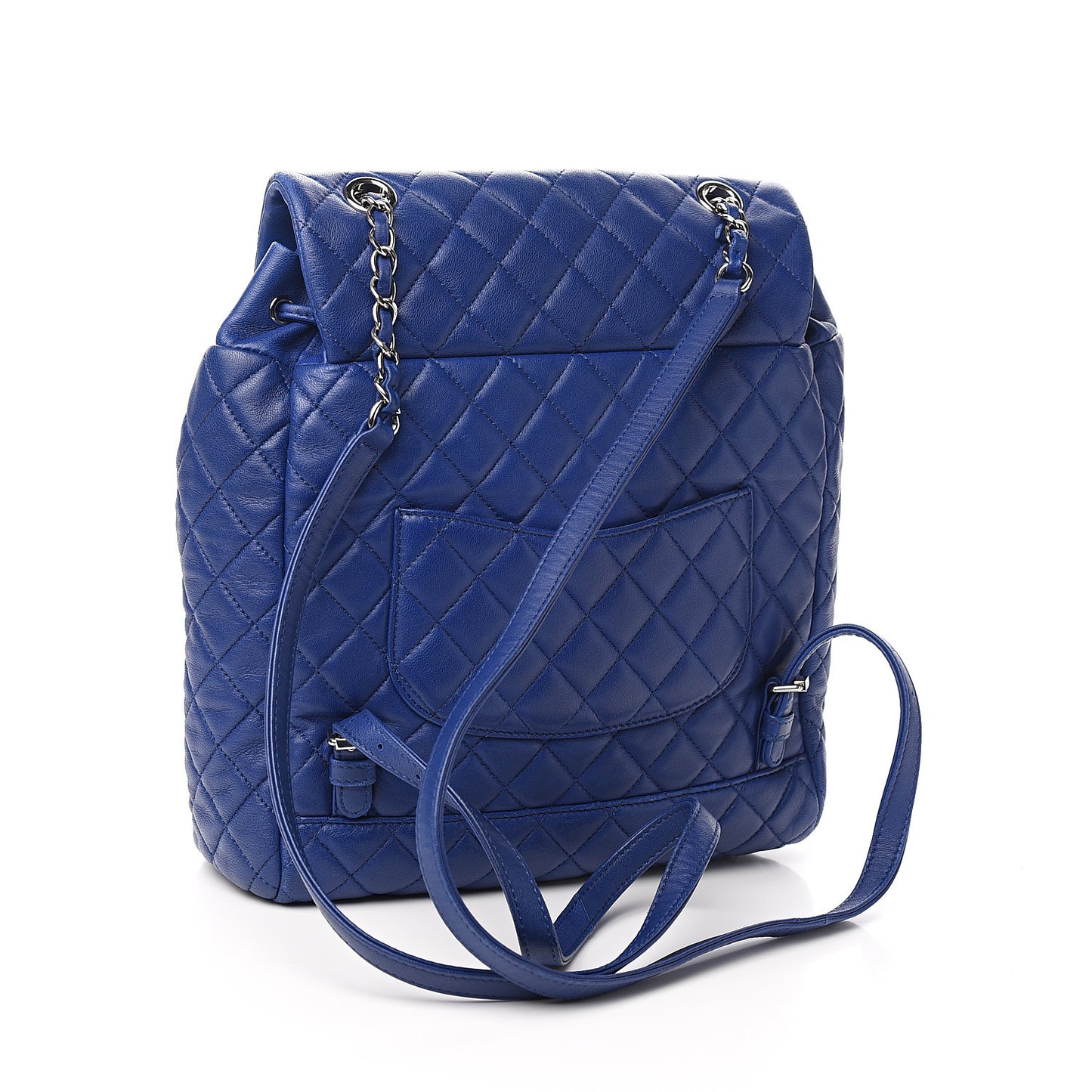 Lambskin Quilted Large Urban Spirit Backpack Blue
