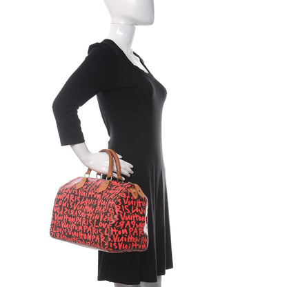 Louis Vuitton Monogram Graffiti Speedy 30 Fuchsia 2 of 12