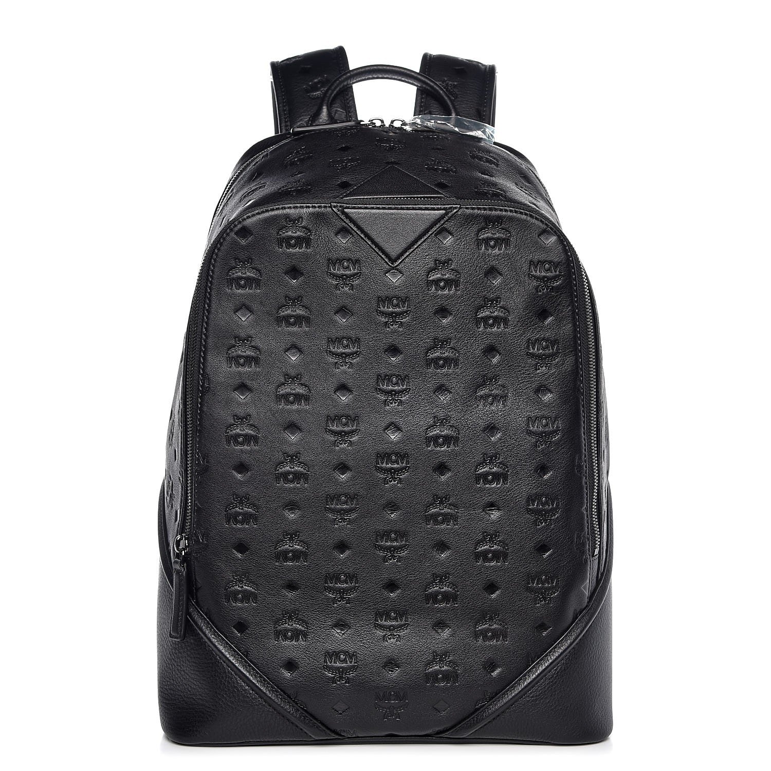 MCM Calfskin Ottomar Monogram Duke Backpack Black 1 of 8