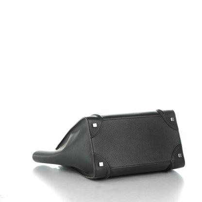 Celine Drummed Calfskin Mini Luggage Black 4 of 8