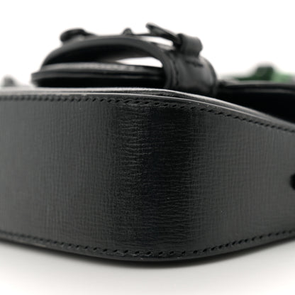 Gucci Azalea Calfskin Web Monochrome Horsebit 1955 Wallet On Strap Black 10 of 11