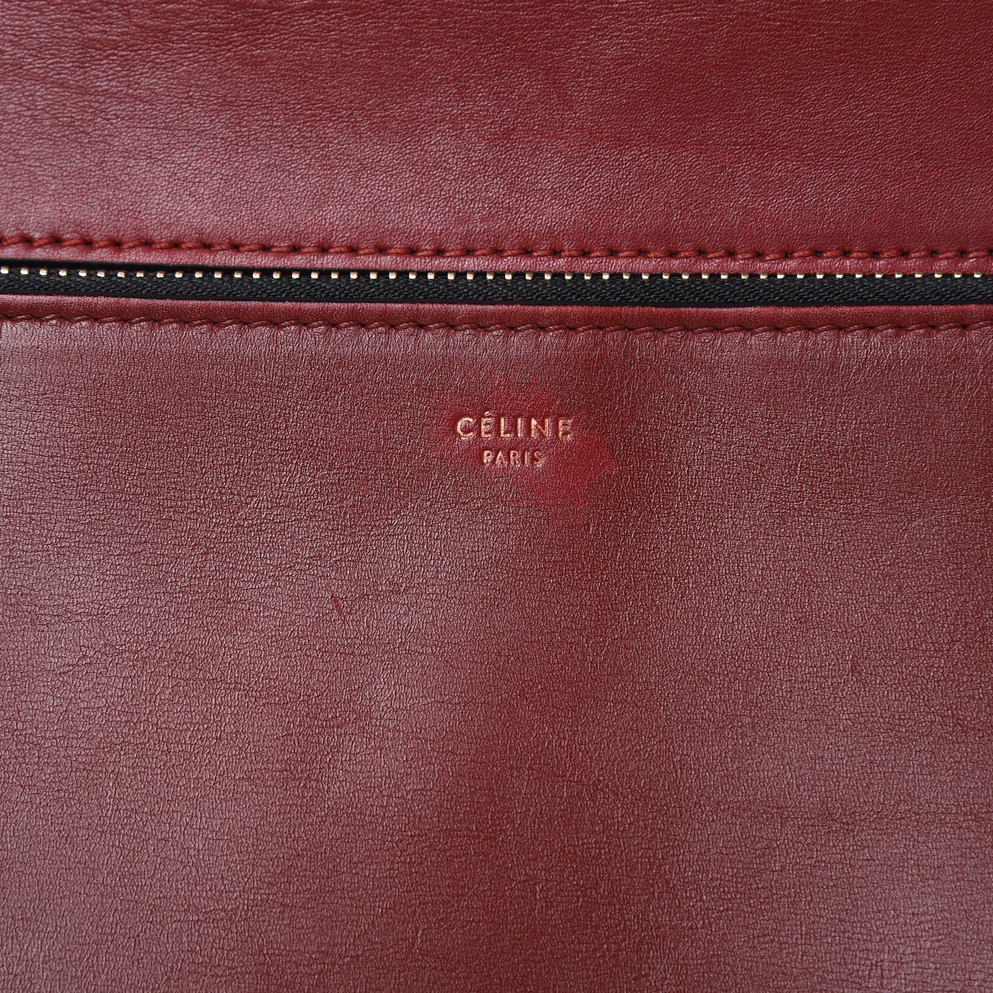Smooth Calfskin Medium Edge Shoulder Bag Red