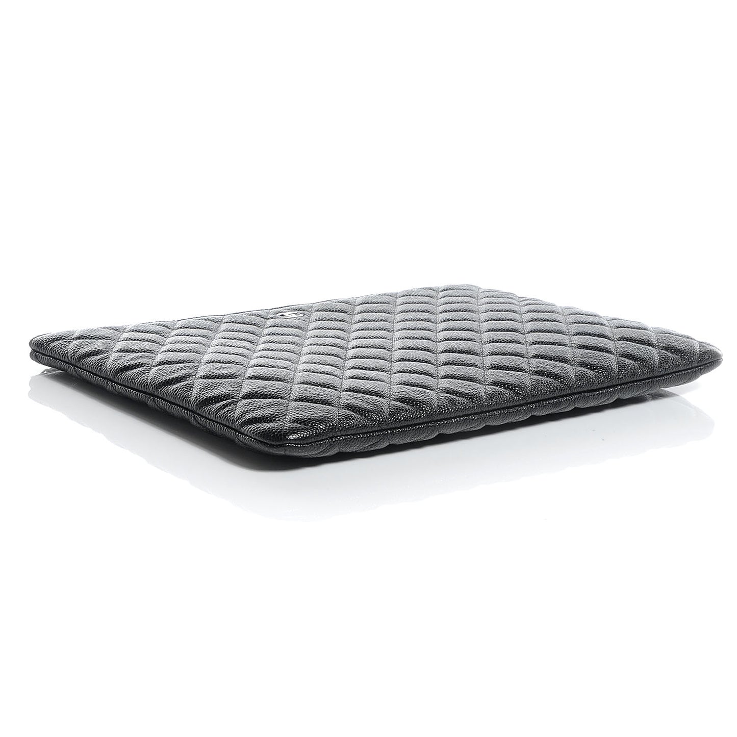 Caviar Quilted Documents Holder Portfolio Black
