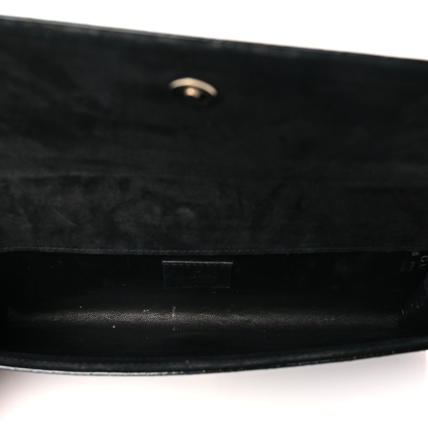 Patent Microguccissima Small Broadway Clutch Black