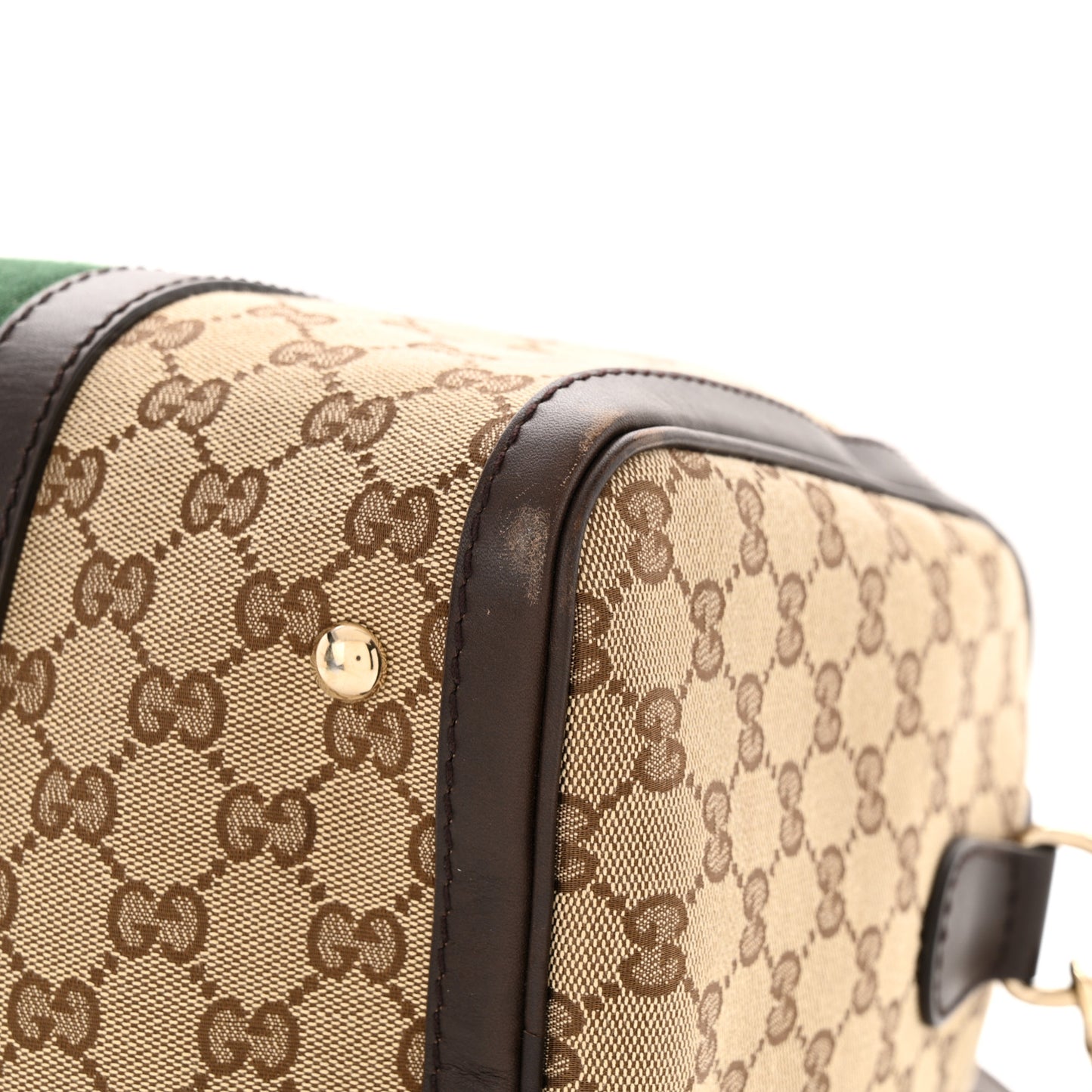 Monogram Vintage Web Medium Boston Dark Brown