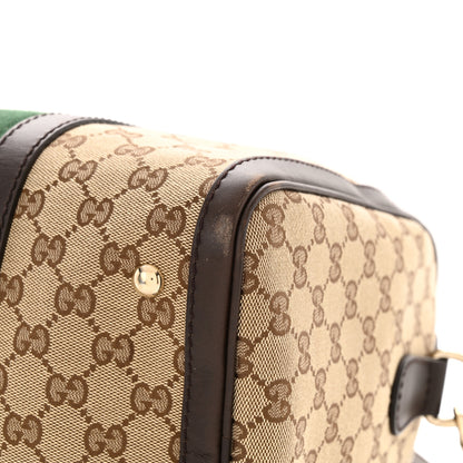 Gucci Monogram Vintage Web Medium Boston Dark Brown 15 of 18