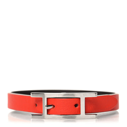 Hermes Swift Behapi Simple Tour Reversible Bracelet Rouge Casaque Black 1 of 5