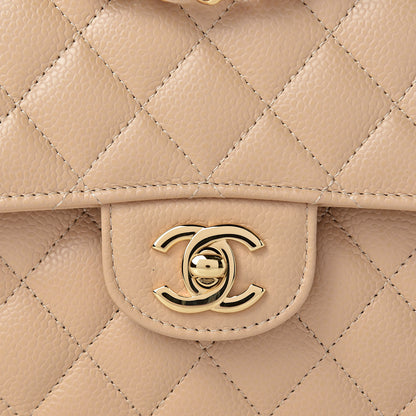 Chanel Caviar Quilted Medium Double Flap Beige Clair 11 of 12