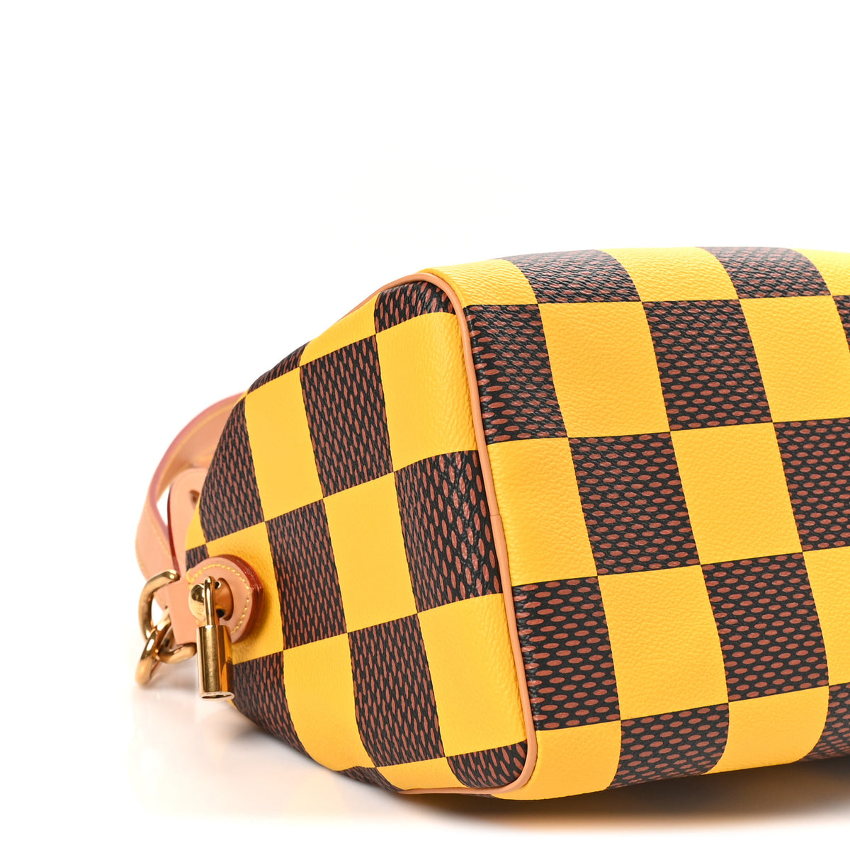 Damier Pop Speedy Bandouliere 25 Jaune Mat