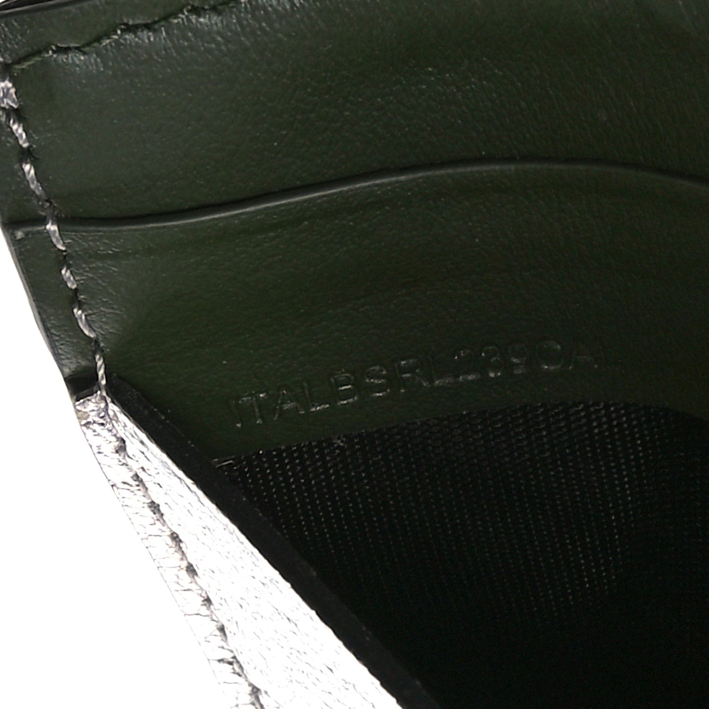 Goatskin D-Ring Continental Wallet Silver