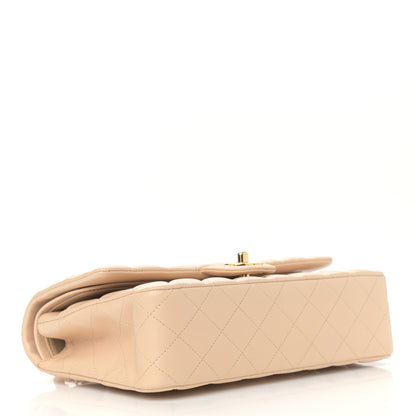 Chanel Lambskin Quilted Medium Double Flap Beige 4 of 11