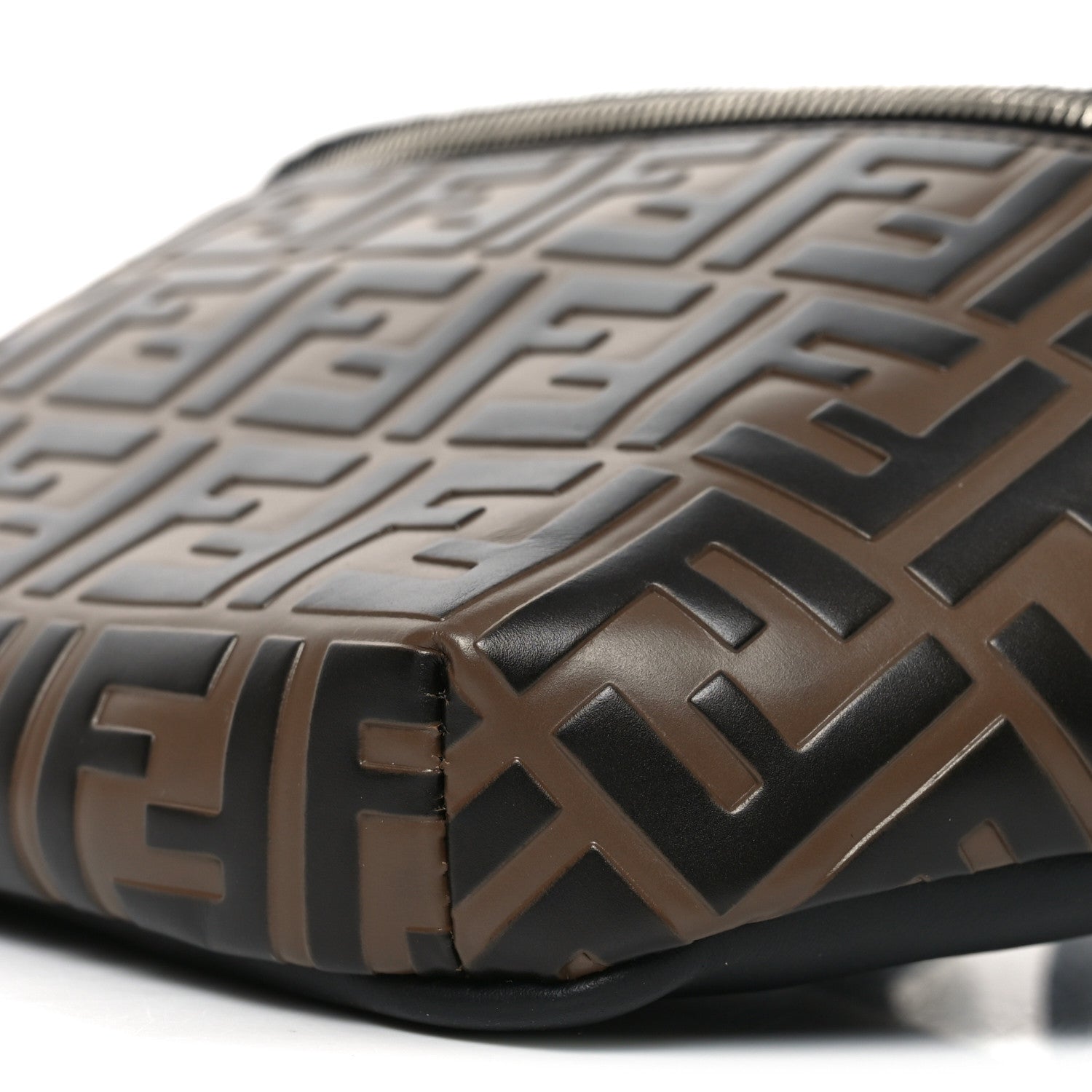Fendi Vitello Century Bi-Color FF 1974 Embossed Belt Bag Maya Black 10 of 10