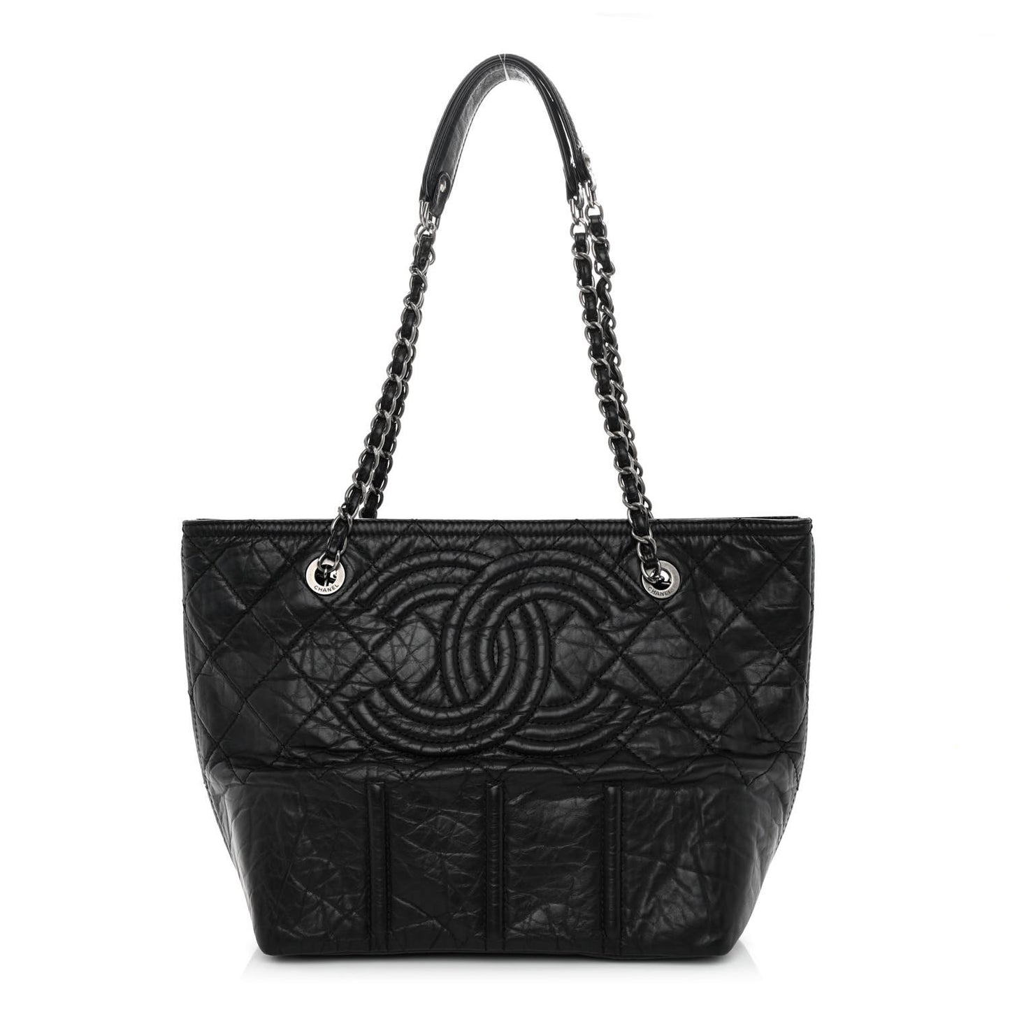 Calfskin Small Shopping in Moscow Tote Black
